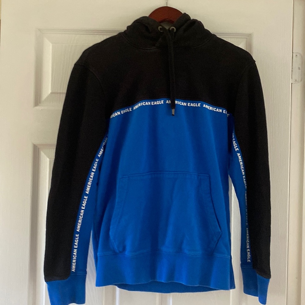 American Eagle outfitters black/blue sweatshirt hoodie